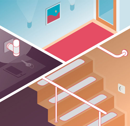 dispositivos de segurança para corredores e escadas seguras